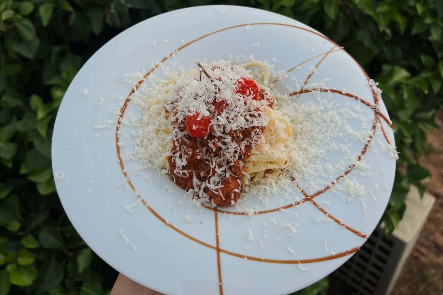 Heerlijke pasta die geserveerd worden bij de luxe retreat van Villa Pureza